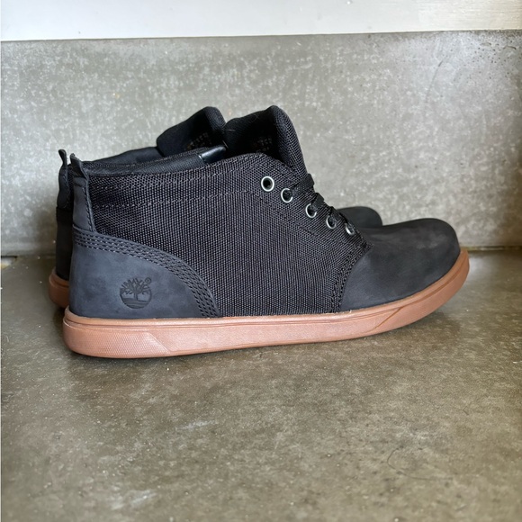 Black Timerlands Soft Suede And Fabric Men's Shoe Size 6 Business / Casual - Picture 3 of 11